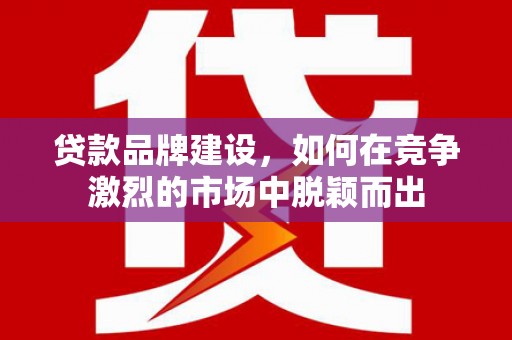 孟州贷款品牌建设，如何在竞争激烈的市场中脱颖而出