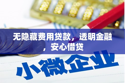 孟州无隐藏费用贷款，透明金融，安心借贷