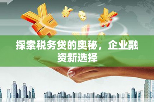 孟州探索税务贷的奥秘，企业融资新选择