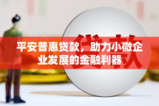 孟州平安普惠贷款，助力小微企业发展的金融利器