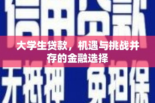 孟州大学生贷款，机遇与挑战并存的金融选择