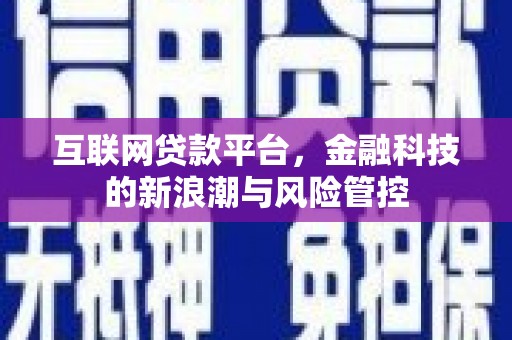 孟州互联网贷款平台，金融科技的新浪潮与风险管控