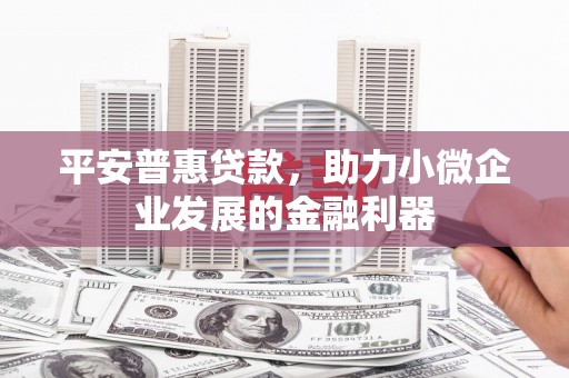 孟州平安普惠贷款，助力小微企业发展的金融利器